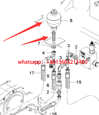进口铣刨机离合器蓄能器2311580